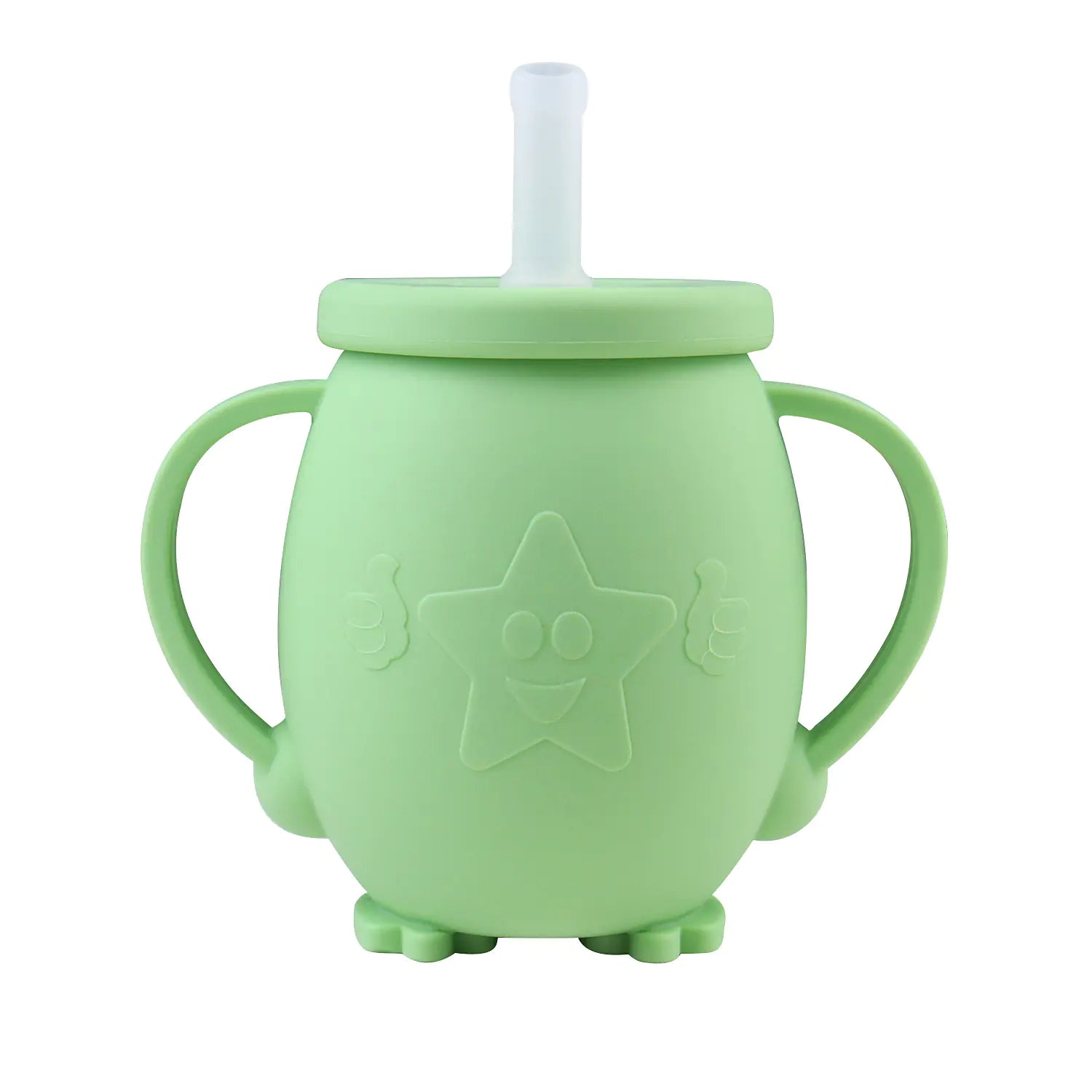 Silicone Toddler Sippy Cup with Straw