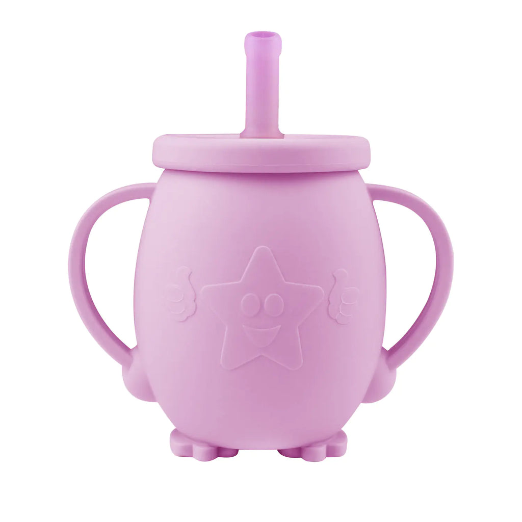 Silicone Toddler Sippy Cup with Straw